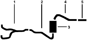 1971-73 Chevrolet Camaro 8 Cyl Single Exhaust System diagram