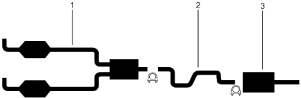 1989-95 Mercury Cougar 6 Cyl 232 (3.8L) Engine Single Exhaust System diagram