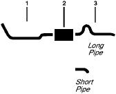 1963-69 Chevrolet 1969, Prior (Models 1 Ton & Under) 6 Cyl Single Exhaust System diagram