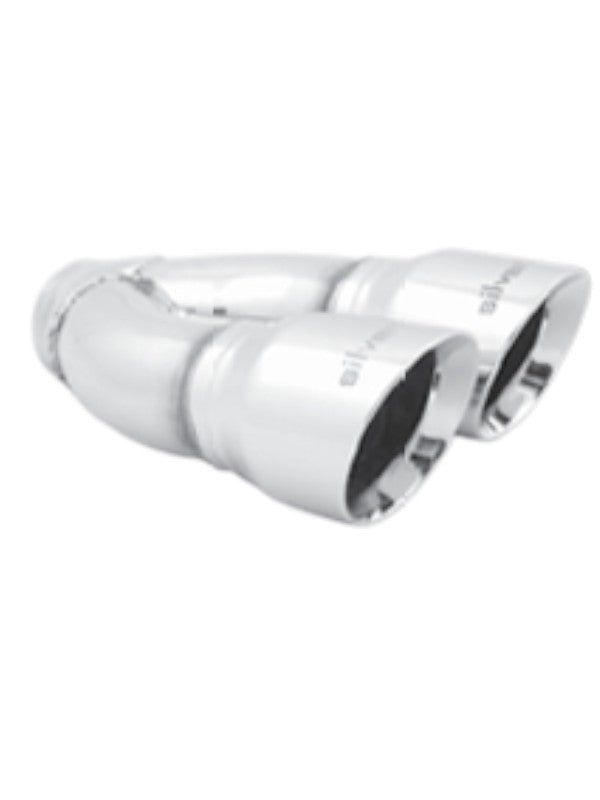Silverline Specialty Chrome Over Angle Dual T304 Stainless Tip L/R SOLD INDIVIDUALLY
