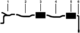1971-72 Buick Estate Wagon 8 Cyl Engine Single Exhaust System diagram