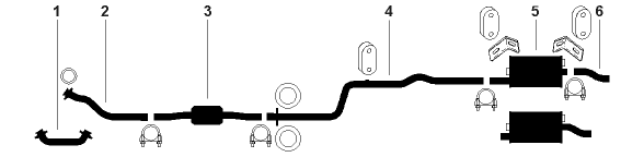 1988-89 Buick Regal 6 Cyl 2.8L Engine Single Exhaust System diagram