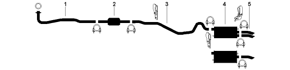 1985-86 Buick Skyhawk 4 Cyl 2.0L Engine Single Exhaust System diagram
