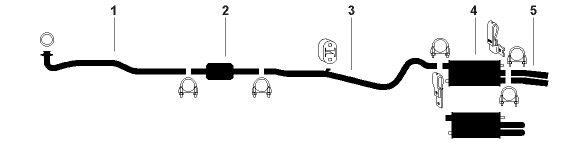 1987 Buick Skyhawk 4 Cyl 2.0L Engine Single Exhaust System diagram