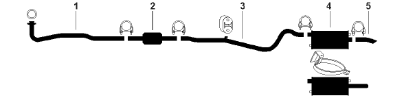1987-89 Buick Skyhawk 4 Cyl 2.0L Engine Single Exhaust System diagram