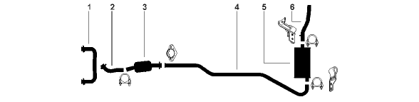 1981 Buick Century Regal Skylark 8 Cyl 4.3L 4.9L Engine Single Exhaust System diagram