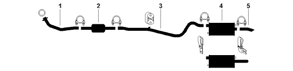 1987-88 Cadillac Cimarron 6 Cyl 2.8L Engine Single Exhaust System diagram