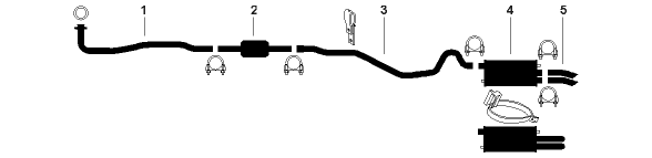 1984 Cadillac Cimarron 4 Cyl 2.0L Engine Single Exhaust System diagram