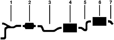 1978 Chevy Chevette 4 Cyl 1.6L Engine Single Exhaust System diagram