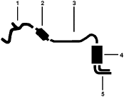 1975-76 Chevy BEL AIR Caprice Impala 8 Cyl 400 Engine Single Exhaust System (Exc. Station Wagon) diagram