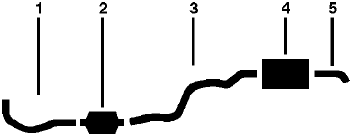 1980 Chevy Caprice Impala 8 Cyl 350L 5.7L Engine Single Exhaust System diagram