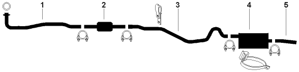 1980 Chevy Caprice Impala 6 Cyl 3.8L Engine Single Exhaust System diagram