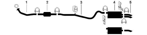 1981-83 Chevy Caprice Impala 8 Cyl 5.7L Engine Single Exhaust System diagram