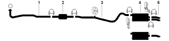 1981-82 Chevy Caprice Impala 8 Cyl 350L 5.7L Engine Single Exhaust System diagram