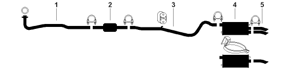 1981-82 Chevy Caprice Impala 8 Cyl 4.4L Engine Single Exhaust System diagram