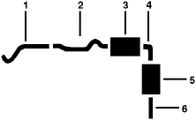 1976 Chevy Monza 4 Cyl 140 Engine Single Exhaust System (1 Barrel Carburetor) diagram