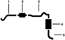 1976 Chevy Vega 4 Cyl 140 Engine Single Exhaust System diagram