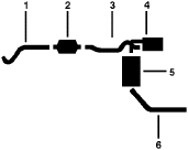 1975 Chevy Monza 4 Cyl 140 Engine Single Exhaust System diagram