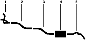 1976-77 Chevy Blazer Jimmy 8 Cyl 350 Engine Single Exhaust System diagram