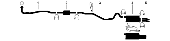 1977 Chevy Camaro 8 Cyl 5.0L 5.7L Engine Dual Exhaust System diagram