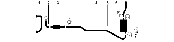 1984 Chevy EL Camino Monte Carlo 6 Cyl 3.8L Engine Single Exhaust System diagram