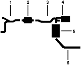 1975 Chevy Monza 8 Cyl 262 Engine Single Exhaust System diagram
