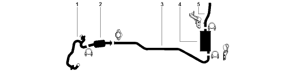 1981 Chevy EL Camino Malibu Monte Carlo 6 Cyl 3.8L Engine Single Exhaust System (3.8L) diagram