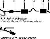 1977-78 Chrysler Cordoba 8 Cyl 5.9L Engine Single Exhaust System diagram