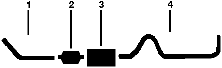 1983 Ford Bronco 8 Cyl 5.0L Engine Single Exhaust System (5.0L Exc. California Models) diagram