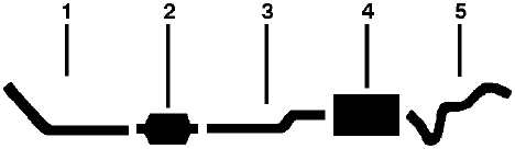 1984-85 Ford Bronco 8 Cyl 5.0L 5.8L Engine Single Exhaust System diagram