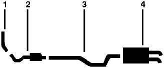 1979 Ford Fairmont 4 Cyl 2.3L Engine Single Exhaust System diagram
