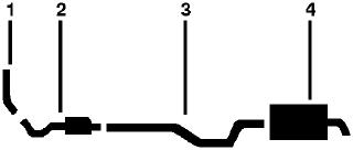 1981-82 Ford Fairmont 4 Cyl 2.3L Engine Single Exhaust System diagram