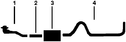 1984-86 Ford E-250 Econoline 6 Cyl 4.9L Engine Single Exhaust System diagram