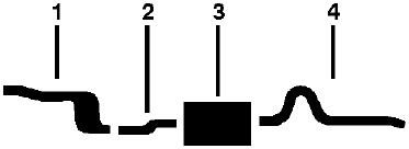 1975 Ford Mustang II 4 Cyl Engine Single Exhaust System (2300CC Models Without Converter) diagram