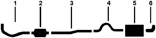 1976 Ford Pinto 4 Cyl Engine Single Exhaust System (140 2300CC After 4-1-76) diagram