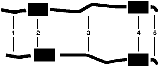 1960 Ford Sunliner 8 Cyl Engine Dual Exhaust System diagram