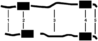 1961 Ford Sunliner 8 Cyl Engine Dual Exhaust System diagram