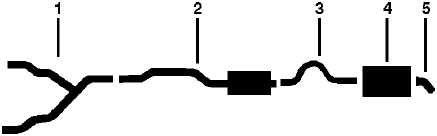 1974 Ford Maverick 8 Cyl 302 Engine Single Exhaust System diagram