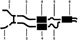 1975 Ford Mustang II 8 Cyl 302 Engine Dual Exhaust System diagram