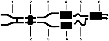 1975 Ford Mustang II 8 Cyl 302 Engine Dual Exhaust System (Models Without Converter) diagram