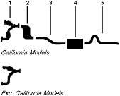 1976 Ford Thunderbird 8 Cyl 460 Engine Single Exhaust System (1976 E30025) diagram