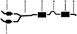 1976 Ford Pinto 6 Cyl Engine Single Exhaust System (2800CC Exc. Station Wagon) diagram