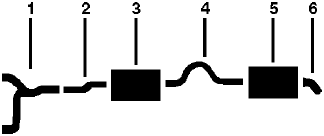 1975 Ford Granada 8 Cyl 302 Engine Single Exhaust System diagram