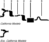 1982 Lincoln Continental 6 Cyl 230 Engine Single Exhaust System diagram