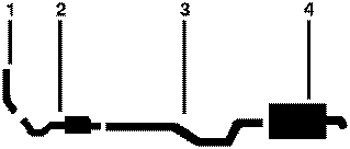 1983-85 Mercury Lynx 4 Cyl 1.6L Engine Single Exhaust System diagram