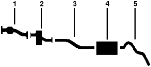 1981-82 Mercury Cougar 4 Cyl 2.3L Engine Single Exhaust System (2.3L Models Without PRE CAT Converter Exc. XR-7) diagram