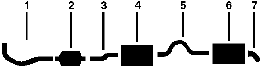 1976 Mercury Monarch 6 Cyl Engine Single Exhaust System diagram