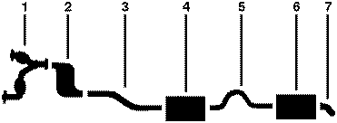 1980 Mercury Cougar 8 Cyl 4.2L 5.0L Engine Single Exhaust System diagram