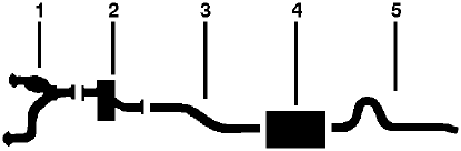 1981-82 Mercury Capri 8 Cyl Engine Single Exhaust System diagram
