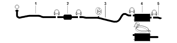 1987-88 Oldsmobile Firenza 4 Cyl 2.0L Engine Single Exhaust System diagram